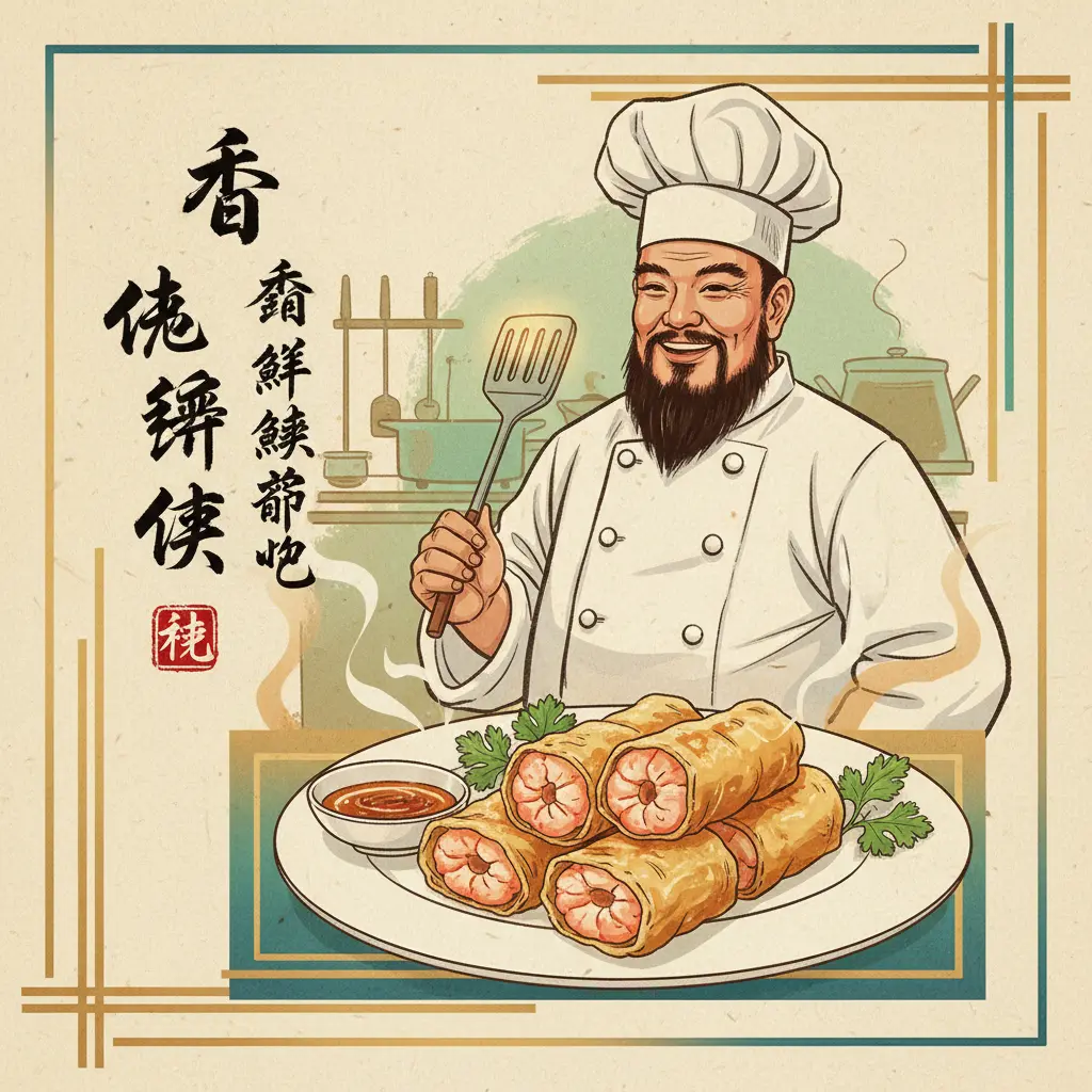 陳師傅 - 香煎鮮蝦腐皮卷